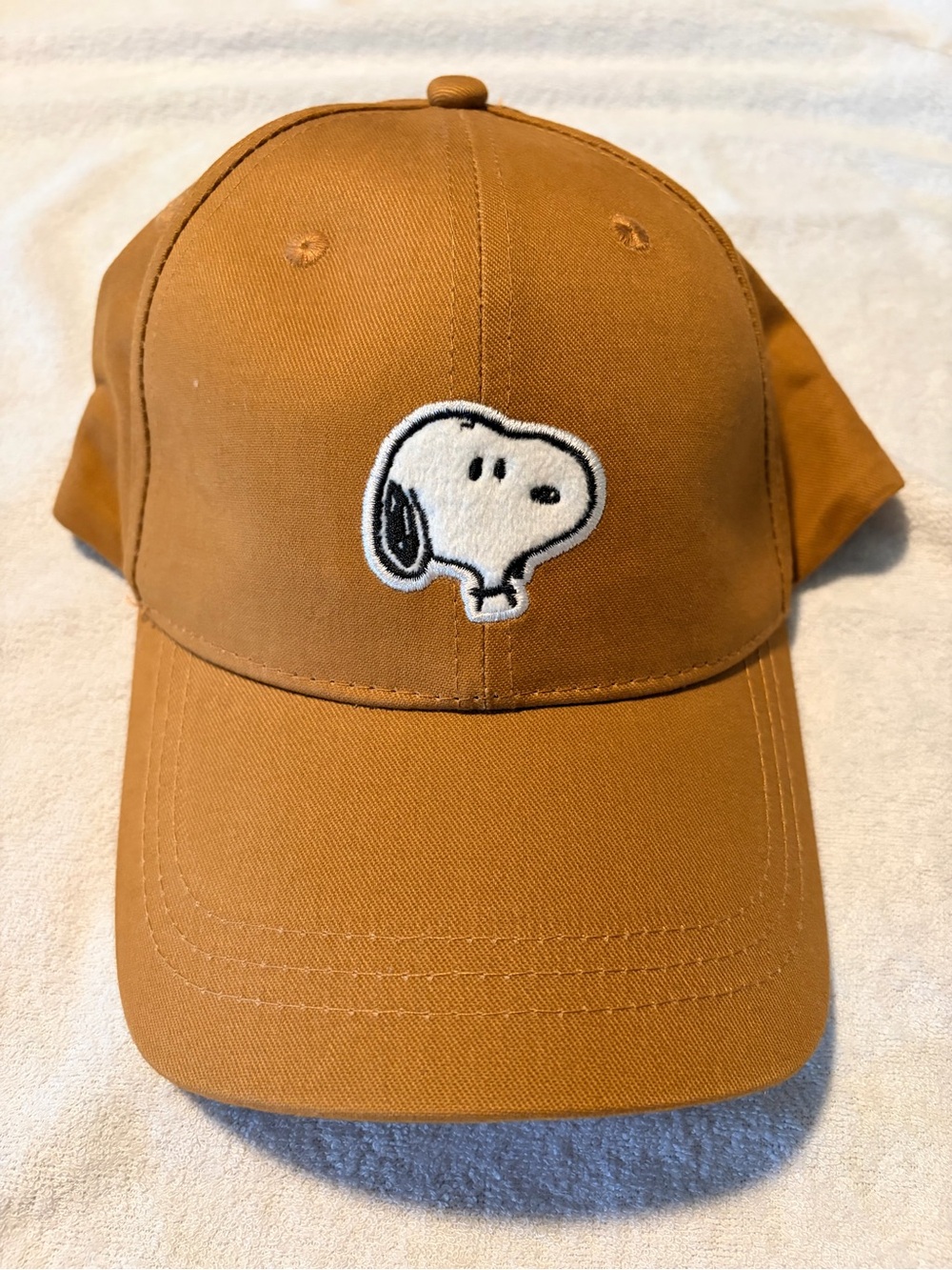 Miniso Snoopy Embroidered Brown Baseball Cap